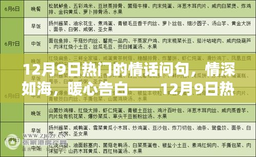 12月9日热门情话问句大全，情深如海，暖心告白解析