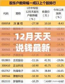 揭秘十二月理财秘籍，如何把握最新财富增长机会，天天说钱最新文章速递