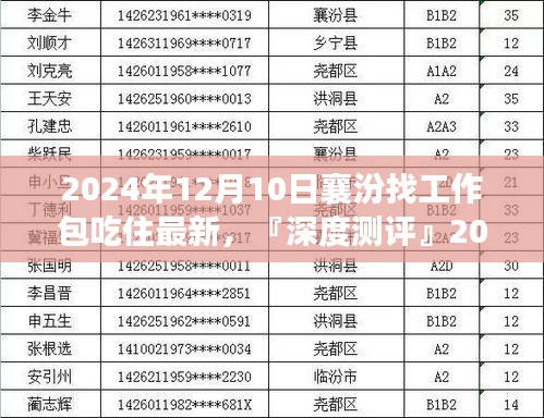 『最新测评』2024年12月襄汾找工作包吃住现状分析