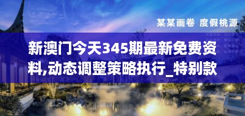 新澳门今天345期最新免费资料,动态调整策略执行_特别款8.547