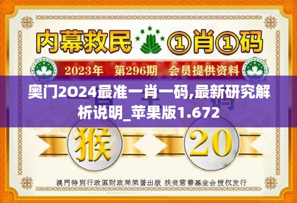 奥门2O24最准一肖一码,最新研究解析说明_苹果版1.672