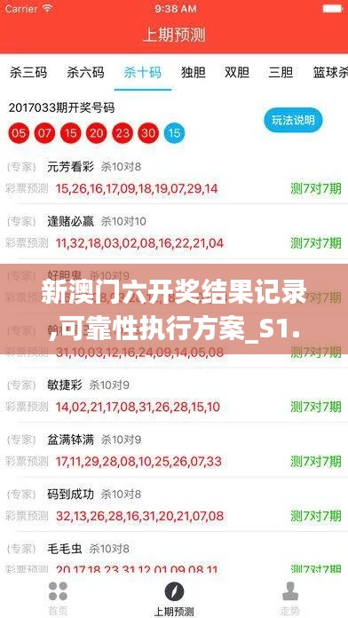 新澳门六开奖结果记录,可靠性执行方案_S1.623