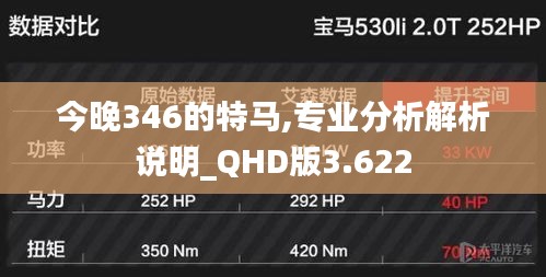 今晚346的特马,专业分析解析说明_QHD版3.622