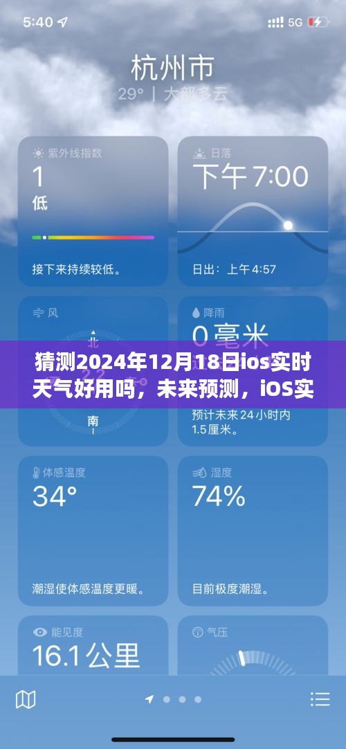 iOS实时天气应用性能展望，预测未来至2024年12月18日的用户体验与性能表现分析。