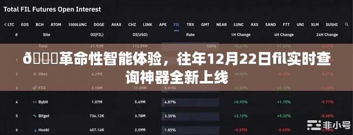 革命性智能体验，fil实时查询神器全新上线，日期为往年12月22日