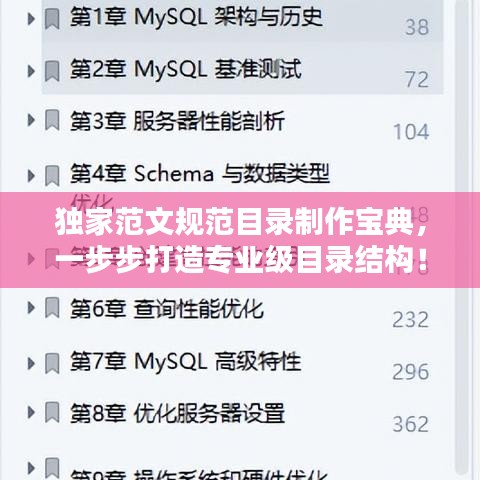 独家范文规范目录制作宝典，一步步打造专业级目录结构！
