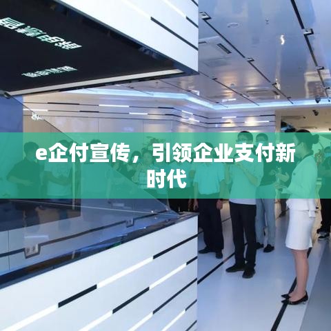 e企付宣传，引领企业支付新时代
