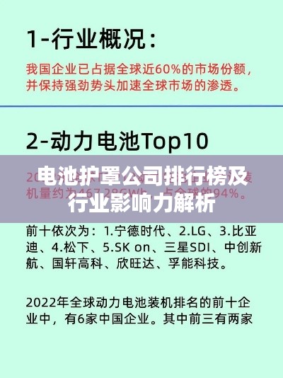 电池护罩公司排行榜及行业影响力解析