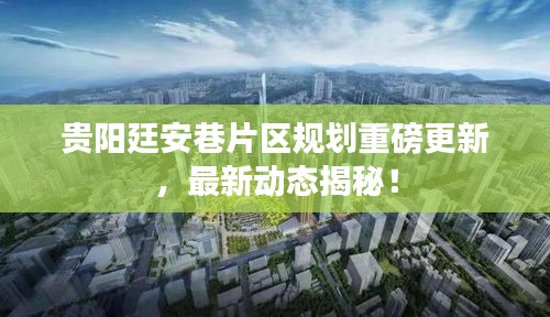 贵阳廷安巷片区规划重磅更新，最新动态揭秘！